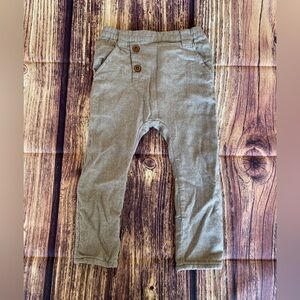 SOLD ✅ Zara Baby Collection Toddler Boy's Elastic Waist Brown Pants Size: 3/4Y